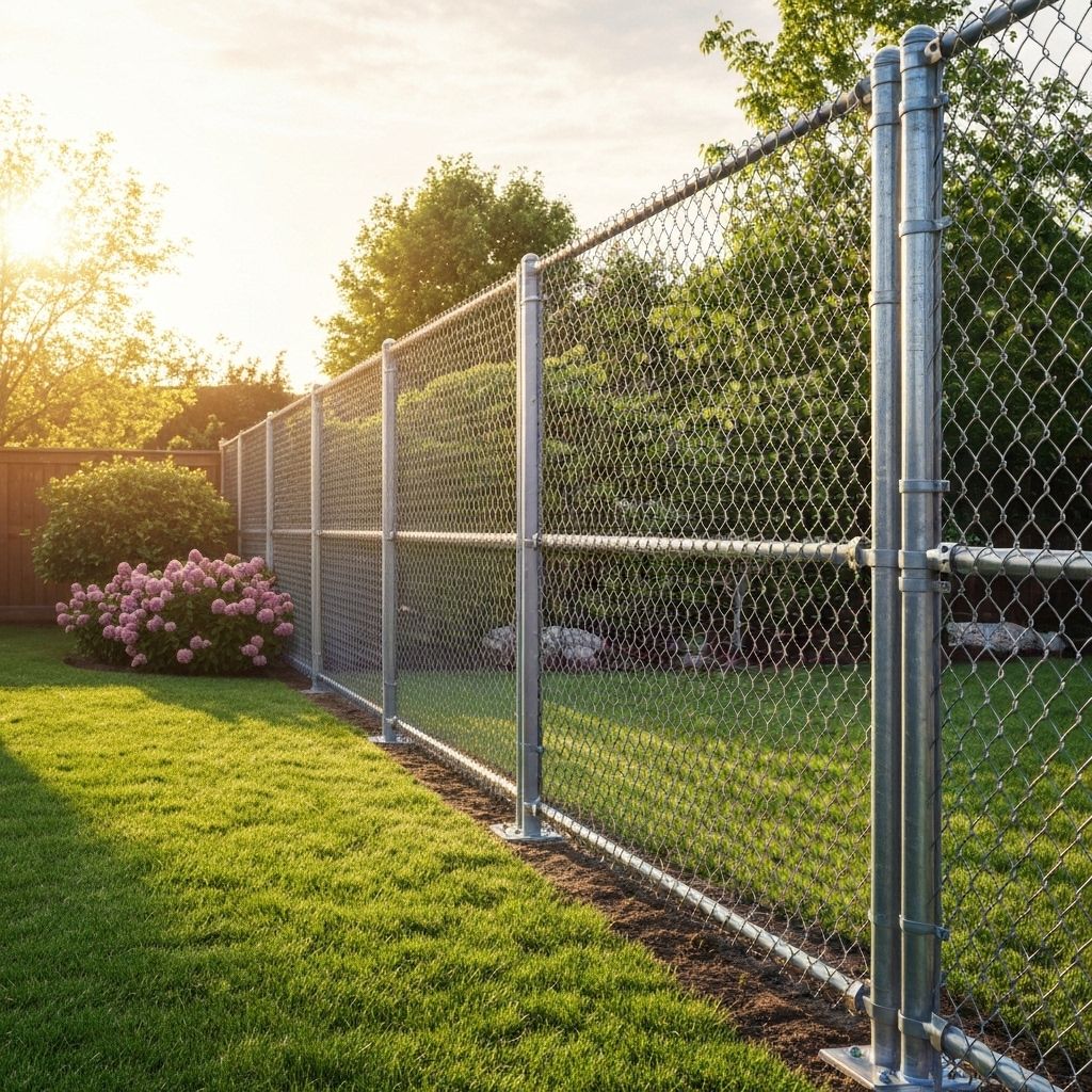 Commercial chain link fence