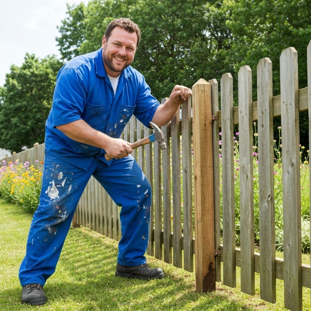 Professional fence repair work